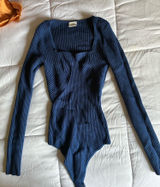 Abercrombie navy sweetheart sweater bodysuit S Photo 0