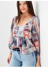Patchwork Babydoll Top Photo 0