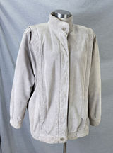 Vintage Gallery Beige Suede Jacket Womens L 80s 90s‎ Leather Coat Fall Autumn Photo 0