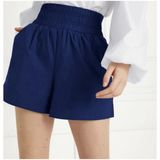 Hill House The Livie Shorts size XL Elasticated Smocked Waistband Pull On Blue Photo 0