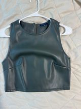 Faux Leather Crop Top Photo 0
