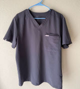 FIGS Scrub Top Catarina One-Pocket Charcoal Grey Photo 0