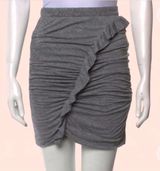 IRO Gray Ruffled Mini Skirt Photo 0