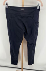 PINK Victoria's Secret Active Crop Leggings Pockets Size Large Black Photo 0