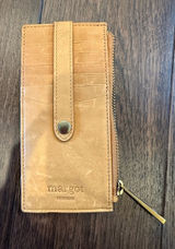 Margot Faye Card Wallet Tan Genuine Leather Wristlet - C4-078 Photo 0