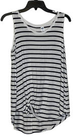 Old Navy Luxe Tank Top Size Small White With Navy Stripes Stretch Womens Photo 0