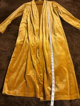 Gold Velvet Duster Cardigan – Size XL Photo 0