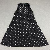Lauren Ralph Lauren Dress Womens 4 Black Polka Dot Sleeveless A-Line Short Photo 0