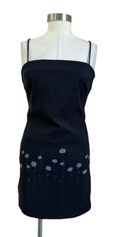 Vintage Y2K Rampage Black Mini Dress Size 5‎ Bodycon Slip Party 90s Photo 0