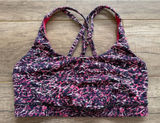 Lululemon‎ Energy Bra Top Exhale Boom Juice Pink Size 8 Strappy Stretch Cropped Photo 0