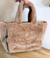 Kate Spade Ellie Faux Fur Small Tote Tan Teddy Crossbody Bag *AS IS* Photo 0