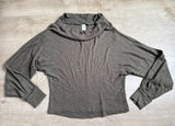 EUC Free People We the Free Women's Oversized Green Dolman Sweater Top size S Photo 0