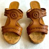 Jack Rogers Cork Wedge Leather Sandals size 8 Photo 0
