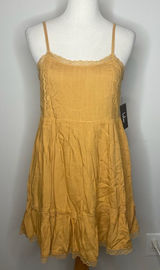 Lulu's- My Sweet One Golden Yellow Lace Babydoll Mini Dress Photo 0