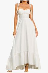 White Spaghetti Strap maxi dress Photo 0
