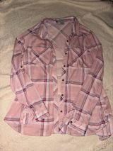 Passports pink flannel button-up Photo 0