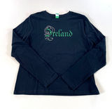 Ireland Celtic Shamrock Shirt Size XL Black Graphic Long Sleeve Cotton Photo 0