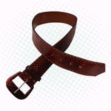 Vintage Warm Brown Women's Genuine Snakeskin Leath Waist Belt (Fits Like XS/0-2) Photo 0