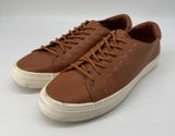 Universal Threads Sneakers Women 9.5 Brown Faux Leather Lace Up Stitched Detail Photo 0