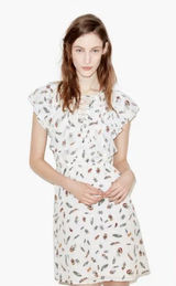 The Kooples Feather 100% Silk Mini‎ Dress XXS Frenchcore European Runway Photo 0