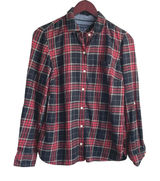 Tommy Hilfiger Women Dark Academia Preppy Plaid Button Down Shirt S Red Heritage Photo 0