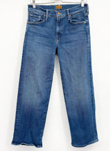 Mother Womens Blue Mid Rise Straight Leg Classic Denim Jeans Size 28 Photo 0