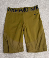 Nike Pro Olive Green Dri-FIT Compression Training Shorts AR6709-368 Womens M Photo 0