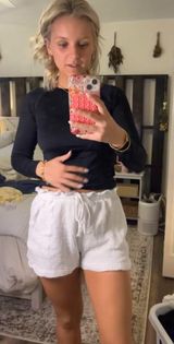 TJ Maxx Light Linen Shorts Pockets Photo 0