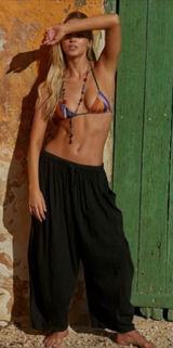 Free People Quinn Harem Pants Black Photo 0