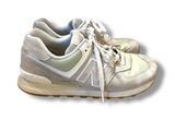 New Balance 574 Calm Green Sneakers Women's 9.5 Men's 8 Suede Athletic Shoes‎ Photo 0