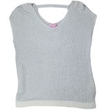Lilly Pulitzer Silver Gilly Metallic Knit Dolman Sweater Top‎ Open Back 24423 M Photo 0