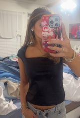 faux leather top Photo 0