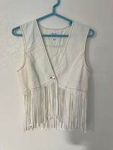 Le Lis White Fringe Crop Top Photo 0