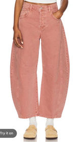 We The Free Barrel Jeans Women 27 Pink Excellent Curved Leg Cotton OB1203875 Photo 0