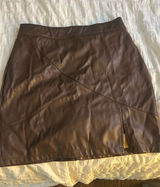 Leather Skirt Brown Photo 0