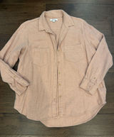 Madewell Flannel Sunday Shirt in Medium - Dusty Rose/Pink - C1 Photo 0