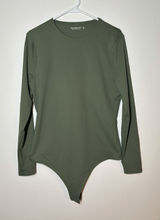 Abercrombie & Fitch Soft A&F Olive Green Long Sleeve Bodysuit Seamless XL Photo 0