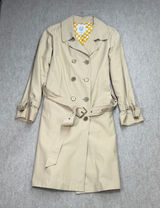 Isaac Mizrahi Trench Coat Womens S Beige Classic Preppy Dark Academia Business Photo 0