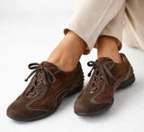 Gabor Comfort‎ Suede Leather Lace Up Sneakers Brown 8.5 UK 10.5 US Wide Utility Photo 0