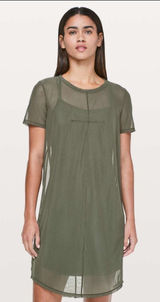 LULULEMON Ready To Reach Dress In Cami Green Size 6‎ Photo 0