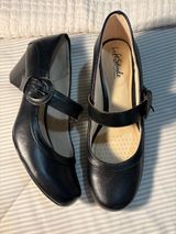 Life Stride Black Mary Jane Block Heel Pumps Size 8M Photo 0