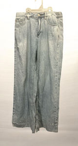 Habitual High Rise Wide Leg Jeans Size 2 Light Wash Pleated Denim Baggy GUC Photo 0