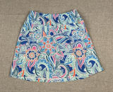 Skinz Swim Skirt Womens XS Multicolor Floral Nylon Spandex Paisley Print Lined Photo 0