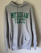 Steve & Barry's VTG Y2K Michigan State Spartans Oversized Cozy Hoddie Grey College Sweatshirt Photo 0