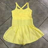 FP Movement The Way Home Lemon Romper Womens Small Cross Back Tennis Sporty EUC Photo 0