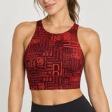 Lululemon Energy Bra High Neck Longline Ombré Red Multi 4 women Photo 0