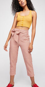 Free People Westside Seersucker Gigham Pants Photo 0
