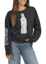 The Laundry Room Coca Cola‎ Disco Classic Crewneck Sweater Black Snow Size L NWT Photo 0