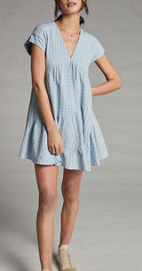 Anthropologie Maeve Juliet Tiered Tunic Dress Blue M Photo 0