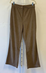 Sincerely Jules Brown Corduroy Straight Flare Pants High Rise Elastic Waist Lg Photo 0